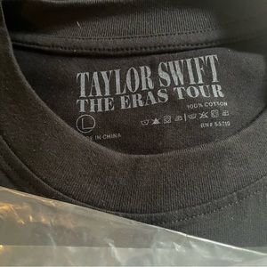 OFFICIAL Taylor Swift The Eras Tour Black TShirt Size L Oversized fit